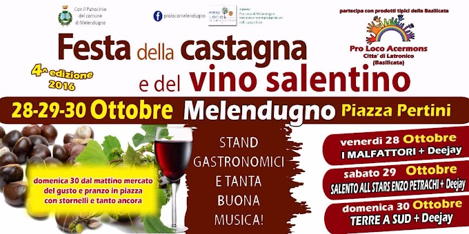 Lecce: al via la Festa della Castagna e del vino salentino