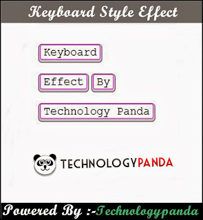 Get Keyboard Button Effect For Blogger