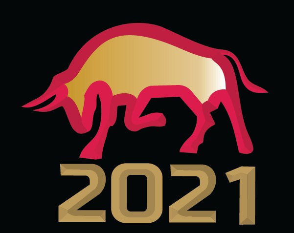 graphic design logo cow gold