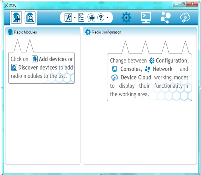 discovering radio module devices, XCTU, XBEE, Zigbee