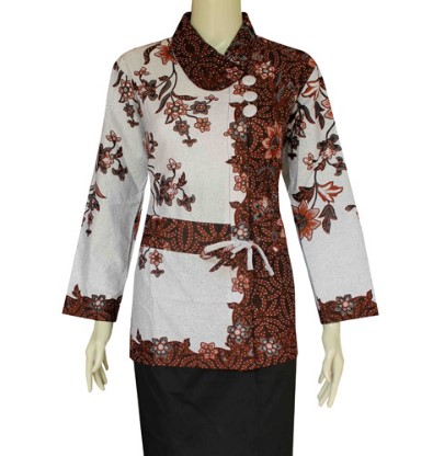 15 Model Baju  Batik  Lengan  Panjang  Wanita  Modern 2021