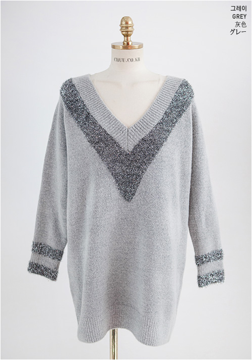 Metallic Fringe Accent Sweater