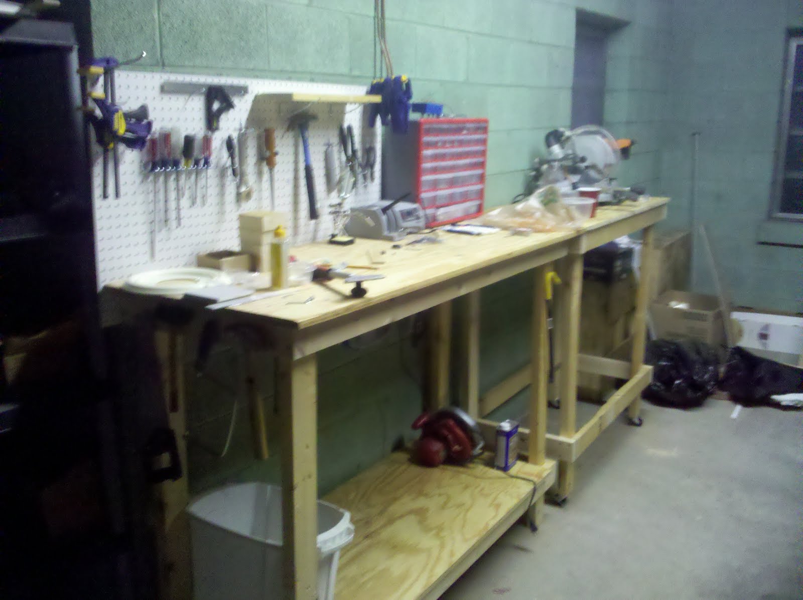 mobile woodworking bench