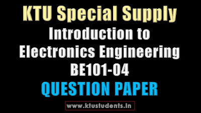 KTU Introduction to Electronics Engineering BE101-04