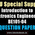 Question Paper for Introduction to Electronics Engineering BE101-04 Special Supplementary Exam Aug/Spt 2016
