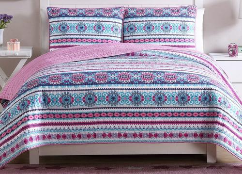 Kids Zone Chloe Reversible Quilt Set