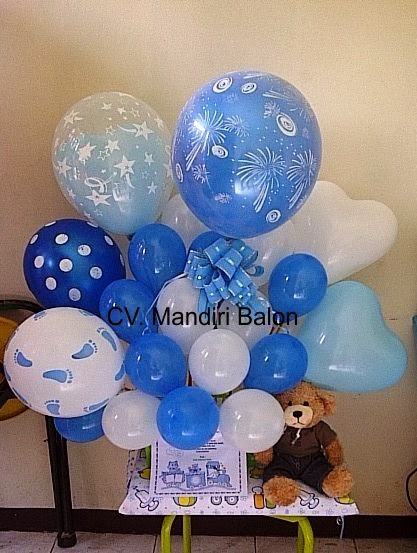 BUKET BALON / RANGKAIAN BALON: BUKET UNTUK KELAHIRAN BAYI 