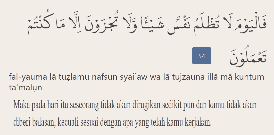 yasin ayat 54