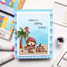 Sunny Studio Stamps: Coastal Cuties Sending Sunshine Customer Card by Laura Sterckx