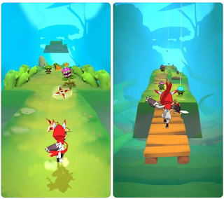 Screenshots of the Kinja Run for Android tablet, phone.