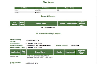 Booking Report Tallahassee
