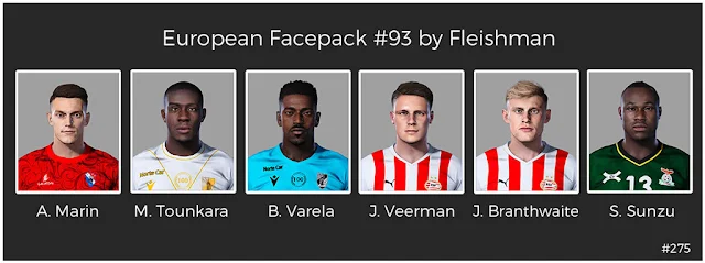 European Facepack #93 For eFootball PES 2021