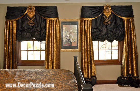  Gold and black curtains designs classical Curtain 2015 Room 