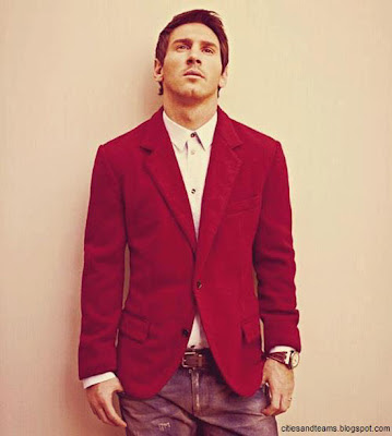 Lionel Messi With Red Jacket