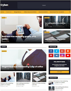 Cyber Adsense Responsive Blogger Templates Without Footer Credit
