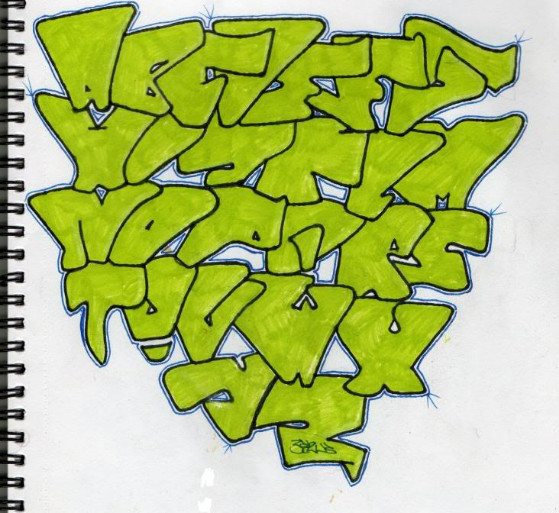 Graffiti Alphabet Letters by Wizard Cholowiz13