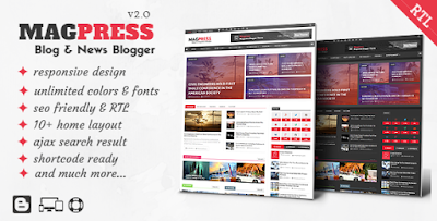 Magpress - Blog & News Blogger Template