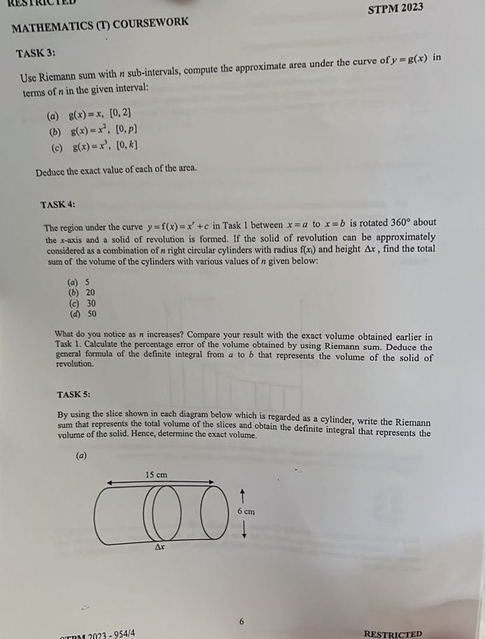 mathematics t coursework stpm 2023