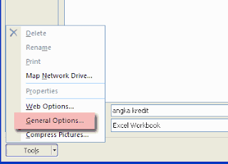 cara memberi password ms excel