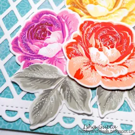 Sunny Studio Stamps: Everything's Rosy Frilly Frames Lattice Dies Floral Congratulations Cards by Isha Gupta