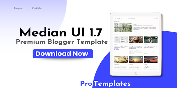 Mediun UI 1.7 Premium Blogger Template Download