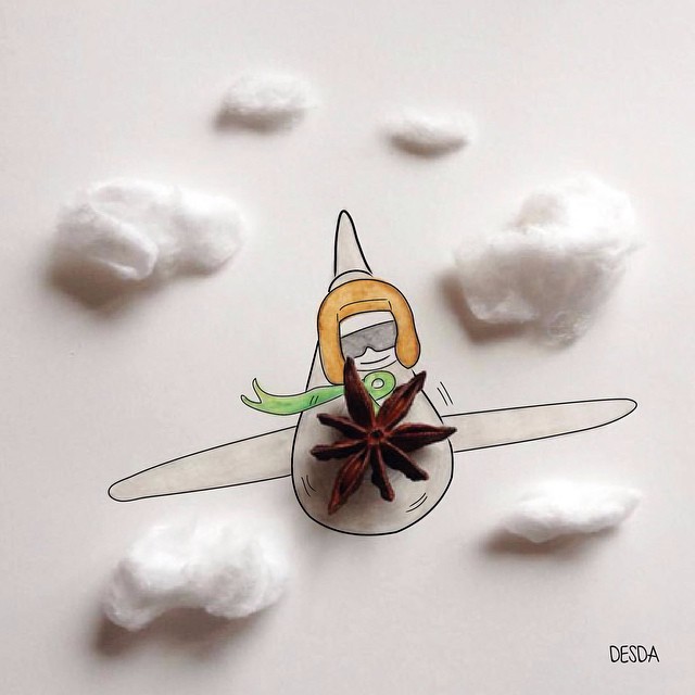 funny and cute photo illustrations by Clara Desda