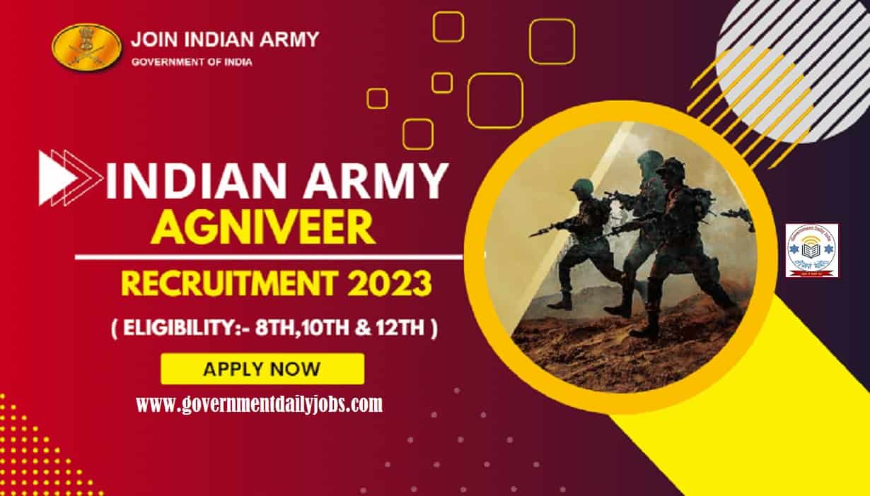 INDIAN ARMY AGNIVEER RECRUITMENT 2023 APPLY ONLINE