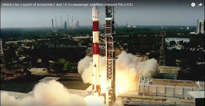 Amazonia -1, ISRO ,PSLV C-51, Rocket Launch