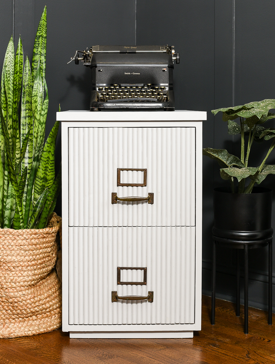 DIY vintage-modern fluted file cabinet