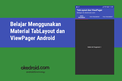 Belajar Cara Membuat Menggunakan Contoh Coding Code Material TabLayout dan ViewPager Aplikasi Android Studio