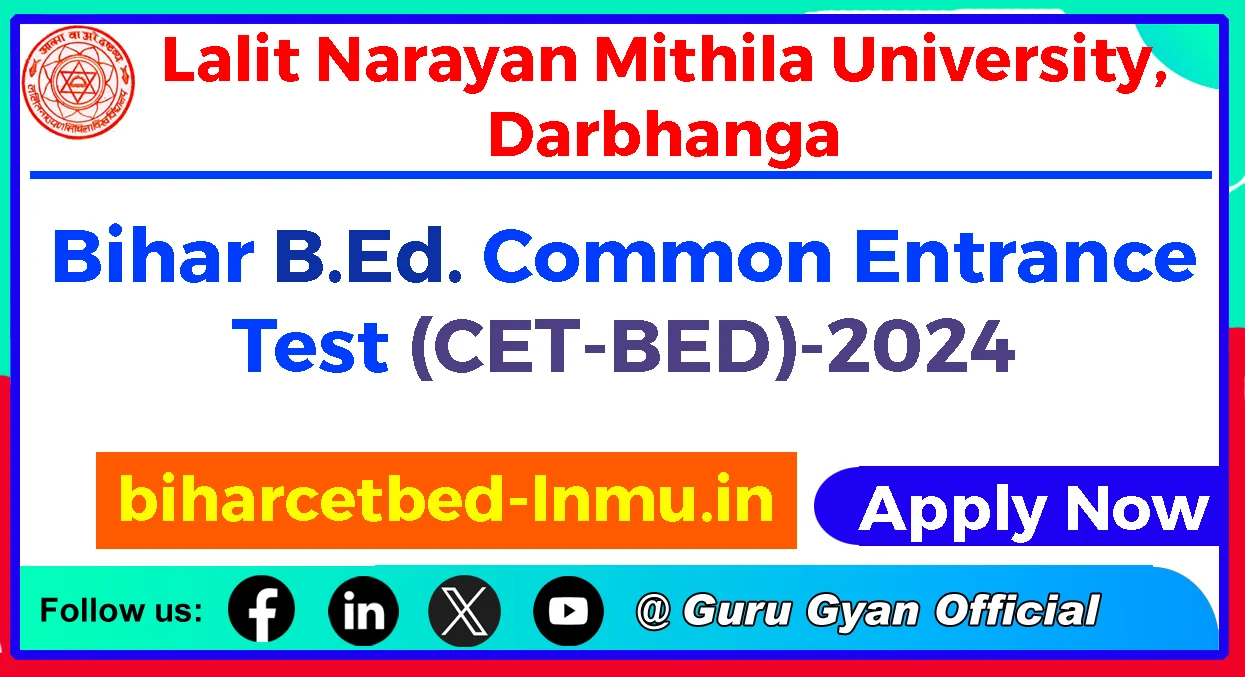 Bihar BEd Entrance Exam Online Form 2024