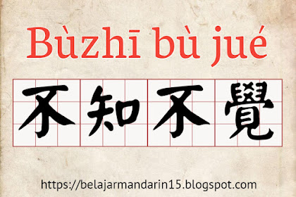 Idiom Mandarin 成語 ( Chéngyǔ ) : 不知不覺 ( Bù zhī bù jué )