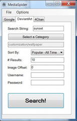Download Images From Online Image Resources Using Media Spider