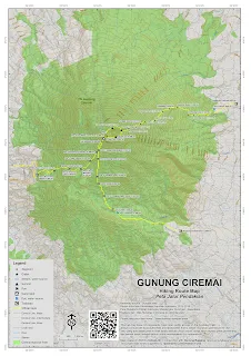 Peta Topografi Gunung Ciremai