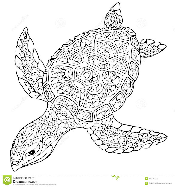 Zentangle Stylized Turtle