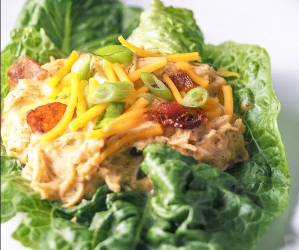 Crack Chicken Lettuce Cups #lowcarb #lunch