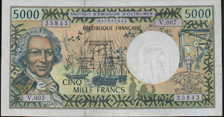 Territori francesi del Pacifico 5000 Francs 1996 P# 3e
