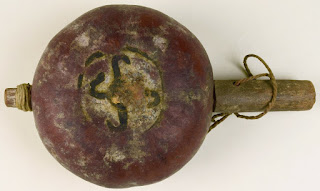 Hopi rattle (aya) with swastika.