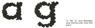 contoh huruf yang diperbesar pada cetak fotogravur