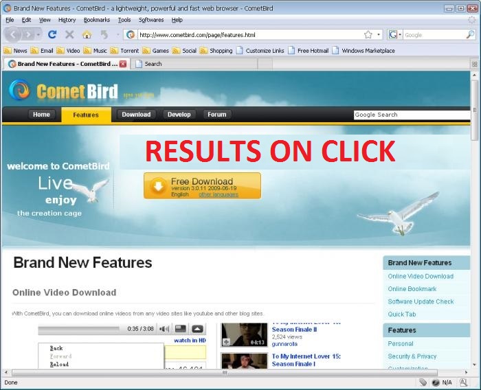 Comet Bird Browser Logo