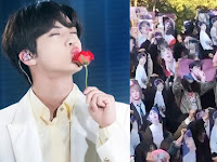 Sangking Kompaknya, Fans Jin BTS Masuk Berita TV