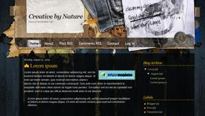 Creative by Nature - Free Blogger Template - 2 columns, personal blog, navigation menus, photo blog, display creative work