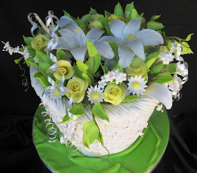 Wedding Cakes Basket of Flowers Dedicated to Scott Clark Wooley