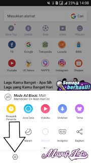 Cara Menonaktifkan/Menghilangkan Notifikasi Pemberitahuan Di UC Browser