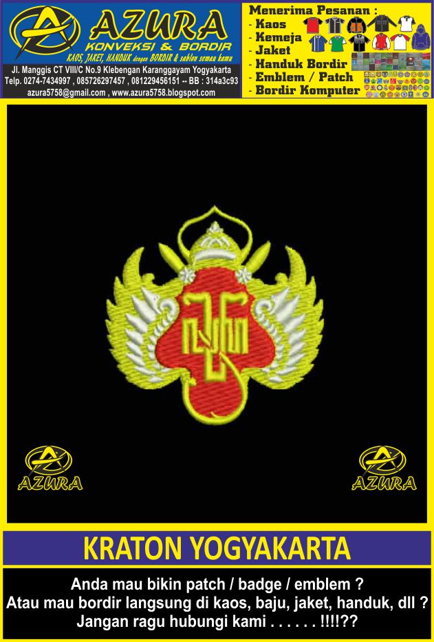 Azura Bordir Komputer Jogja Azura Bordir Jogja Badge Emblem Patch