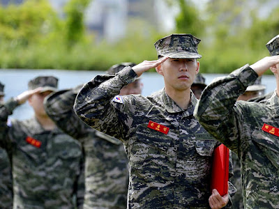 Son Heung min completes military training service