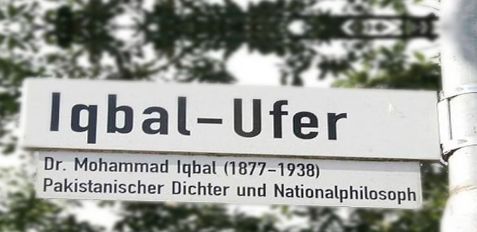 What is the street named after Iqbal in Germany called?