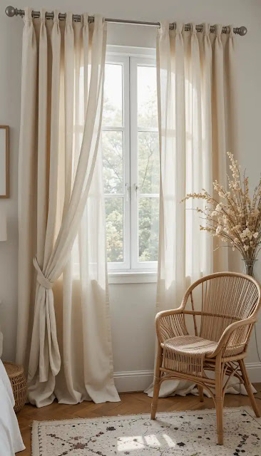 Mustard Yellow Sheer Linen Curtains: A Soft, Golden Glow for Fall