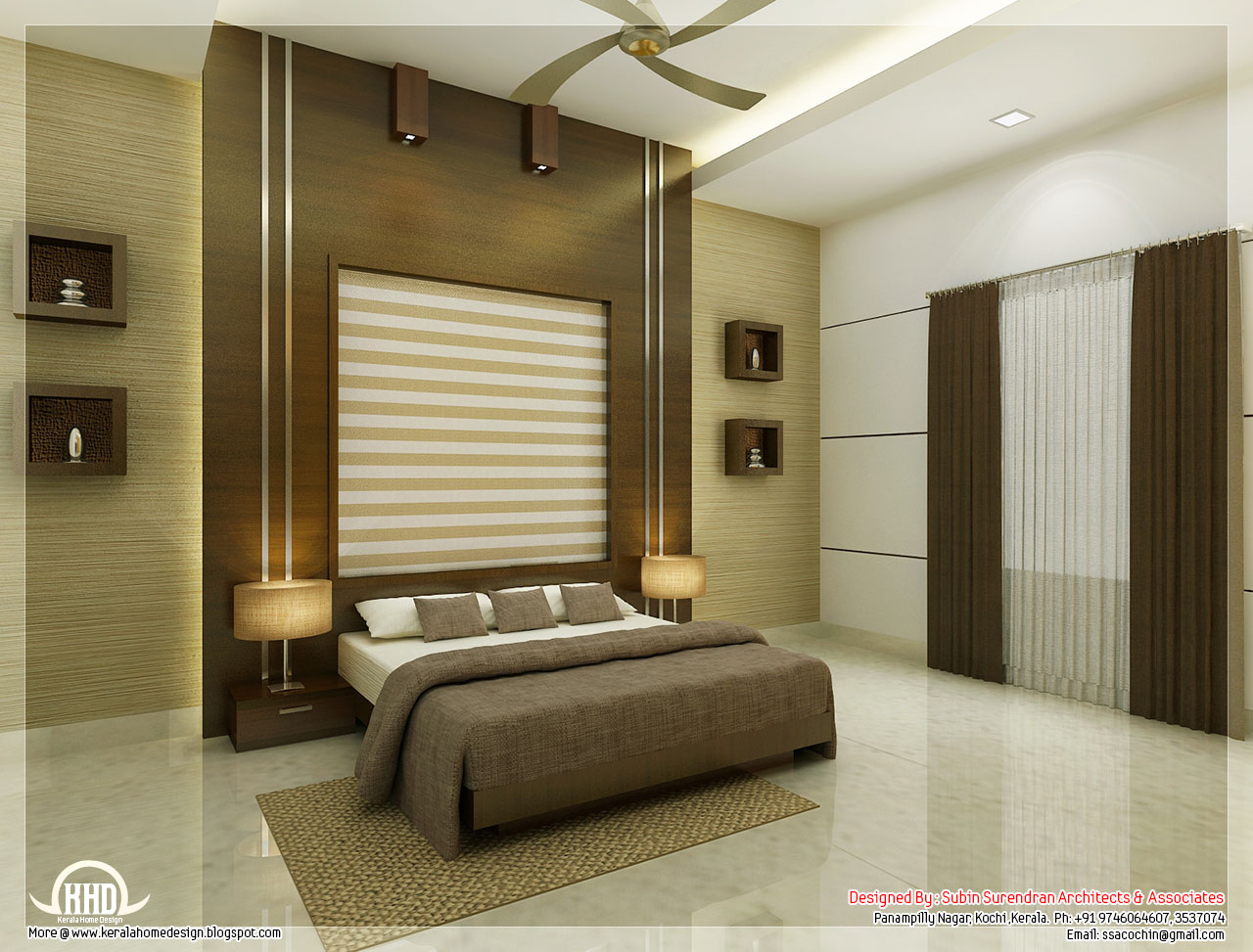 Beautiful bedroom interior  designs  Kerala  House  Design 