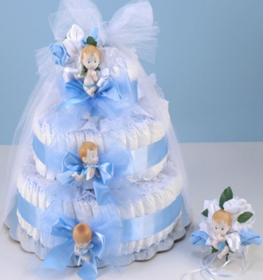 Diaper Cake Boy Large